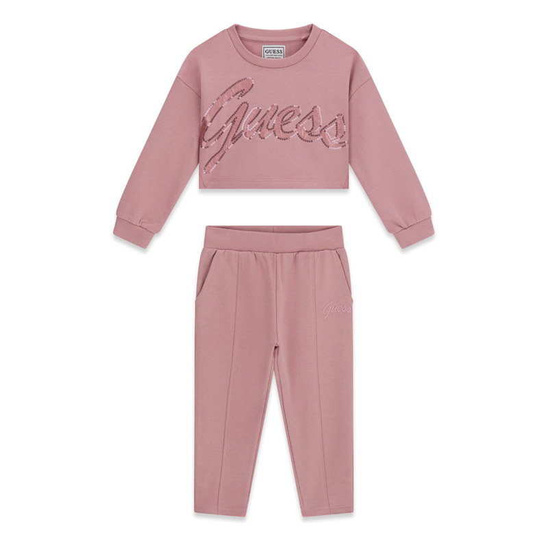 Set sport copii Guess pentru fata 2 piese cu paiete