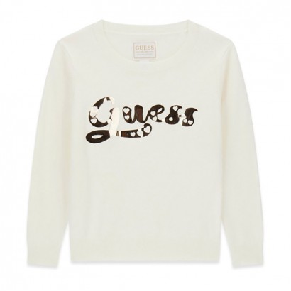 Bluza copii Guess pentru fata cu logo auriu