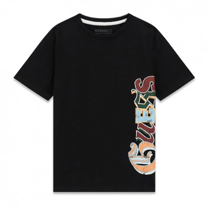 Tricou copii Guess pentru baiat cu print colorat logo