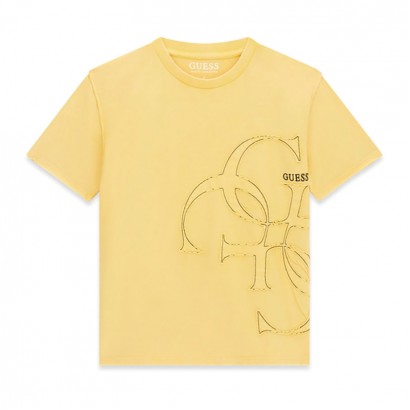 Tricou copii Guess pentru baiat cu logo cusut si decolteu rotund