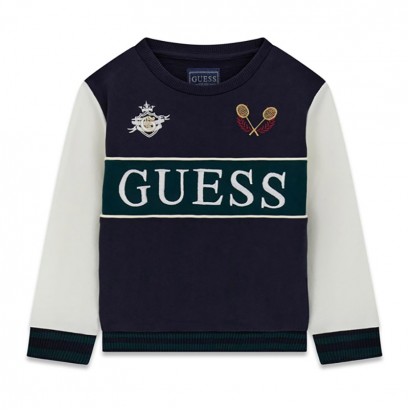 Bluza copii Guess pentru baiat cu broderie si logo