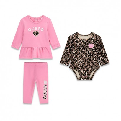 Set bebe Guess pentru fetita 3 piese cu body