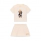 Set copii Guess pentru fata bluza cu maneca scurta si fusta