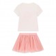 Set bebe Guess pentru fetita tricou cu maneca scurta si fusta