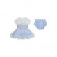 Set bebe Guess pentru fetita cu rochita cu fusta din tul si chilotei