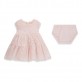 Set bebe Guess pentru fetita cu rochita cu buline si chilotei