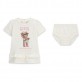 Set bebe Guess pentru fetita rochita cu ursulet si chilotei