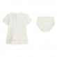 Set bebe Guess pentru fetita rochita cu ursulet si chilotei