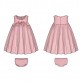 Set bebe Guess pentru fetita cu rochita cu dantela si chilotei
