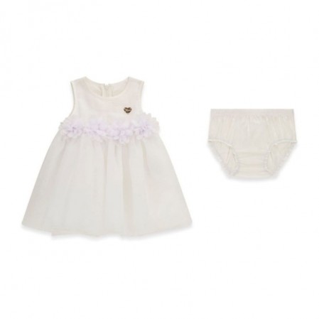 Set bebe Guess pentru fetita cu rochita cu dantela si chilotei