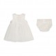 Set bebe Guess pentru fetita cu rochita cu dantela si chilotei