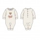 Salopeta bebe Guess unisex cu logo cu ursulet