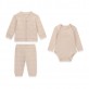 Set bebe cu maneca lunga Guess unisex cu print si logo 