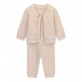 Set bebe cu maneca lunga Guess unisex cu print si logo 