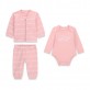 Set bebe cu maneca lunga Guess unisex cu print si logo 