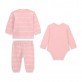 Set bebe cu maneca lunga Guess unisex cu print si logo 