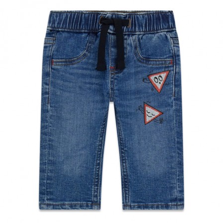 Blugi elastici bebe Guess pentru baiat croiala standard