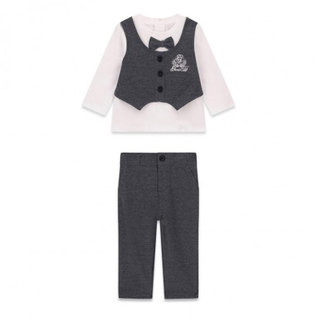 Set bebe Guess pentru baiat cu bluza si pantaloni