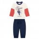 Set bebe Guess pentru baiat bluza cu print cu ursulet si pantaloni 