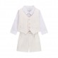 Set bebe Guess pentru baiat camasa vesta si pantaloni scurti