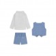 Set bebe Guess pentru baiat camasa vesta si pantaloni scurti