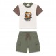 Set bebe Guess pentru baiat tricou cu imprimeu si pantaloni scurti Set bebe Guess pentru baiat tricou cu imprimeu si pantaloni scurti