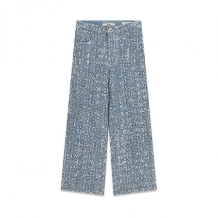 Pantaloni lungi copii Guess pentru fata talie inalta si picioare largi