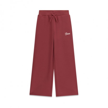Pantaloni copii Guess pentru fata Palazzo cu picioare largi si logo