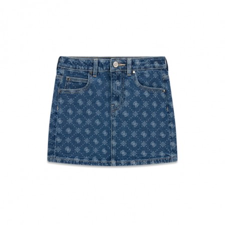 Fusta copii Guess pentru fata cu imprimeu denim
