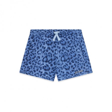 Pantaloni scurti copii Guess pentru fata french terry croiala clasica