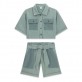 Set copii Guess pentru fata camasa cu maneca scurta pantaloni scurti