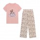Pijama copii Guess pentru fata tricou maneca scurta si pantaloni lungi