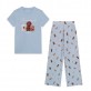 Pijama copii Guess pentru fata tricou maneca scurta si pantaloni lungi