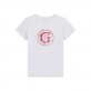 Tricou copii Guess pentru fata cu maneca scurta si inscriptie logo Tricou copii Guess pentru fata cu maneca scurta si inscriptie logo
