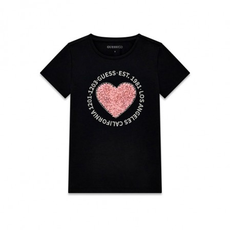 Tricou copii cu maneca scurta Guess pentru fata cu inscriptie