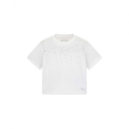 Tricou copii maneca scurta Guess pentru fata cu pietricele