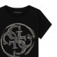 Tricou copii cu maneca scurta Guess pentru fata cu logo mare frontal