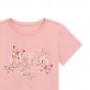 Tricou copii cu maneca scurta Guess pentru fata cu logo si fluturi