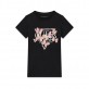 Tricou copii cu maneca scurta Guess pentru fata cu logo si fluturi