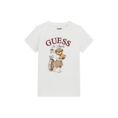 Tricou de copii Guess pentru fata cu aplicatie ursulet