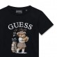 Tricou de copii Guess pentru fata cu aplicatie ursulet Tricou de copii Guess pentru fata cu aplicatie ursulet