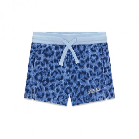 Pantaloni scurti copii Guess pentru fata croiala clasica print leopard
