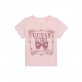 Tricou asimetric copii Guess pentru fata cu logo si inscriptie