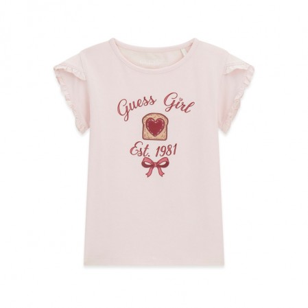 Tricou copii Guess pentru fata cu logo si inscriptii