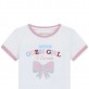 Tricou copii Guess pentru fata cu logo de inima si inscriptie Tricou copii Guess pentru fata cu logo de inima si inscriptie