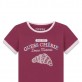 Tricou copii Guess pentru fata cu logo de inima si inscriptie Tricou copii Guess pentru fata cu logo de inima si inscriptie