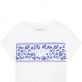 Tricou copii cu maneca scurta Guess pentru fata cu logo si print