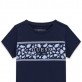 Tricou copii cu maneca scurta Guess pentru fata cu logo si print