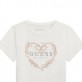 Tricou copii cu maneca scurta Guess pentru fata cu logo inima