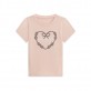 Tricou copii cu maneca scurta Guess pentru fata cu logo inima
